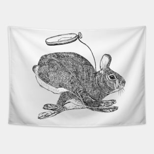 rabbit  run whit clock Tapestry