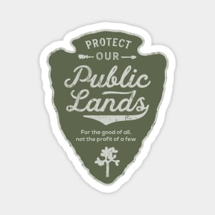 Public Lands Army Green solid Magnet