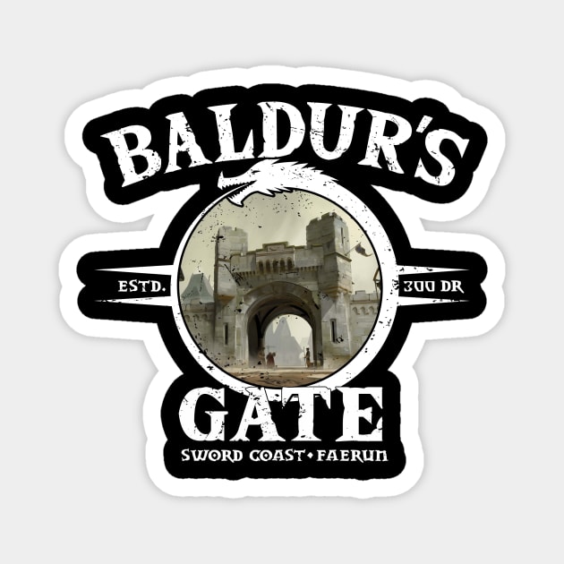 Baldu'rs Gate (Black Print) Magnet by Miskatonic Designs