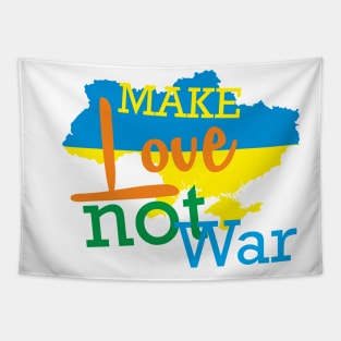 Ukraine: Make Love Not War Tapestry