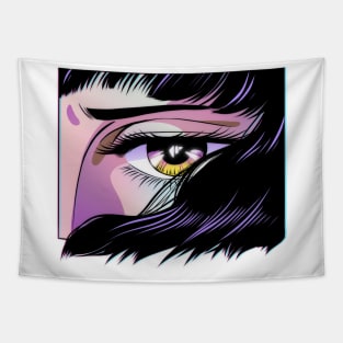 Retro anime, eye Tapestry