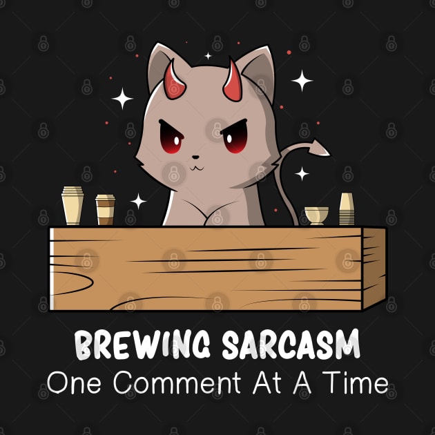 Evil Cat Sarcasm Cute Kitty Kawaii Kitten Dark Humor by Graphic Monster