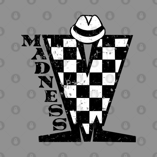 Madness Vintage Checkerboard Black & White by Skate Merch