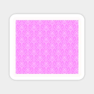 Retro Pink Damask Pattern Magnet