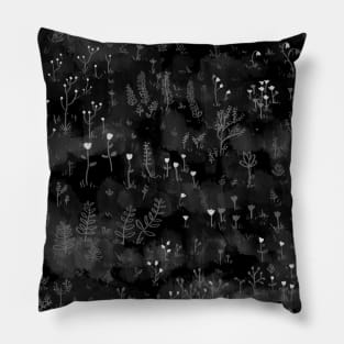 Wild Flowers At Night Pillow