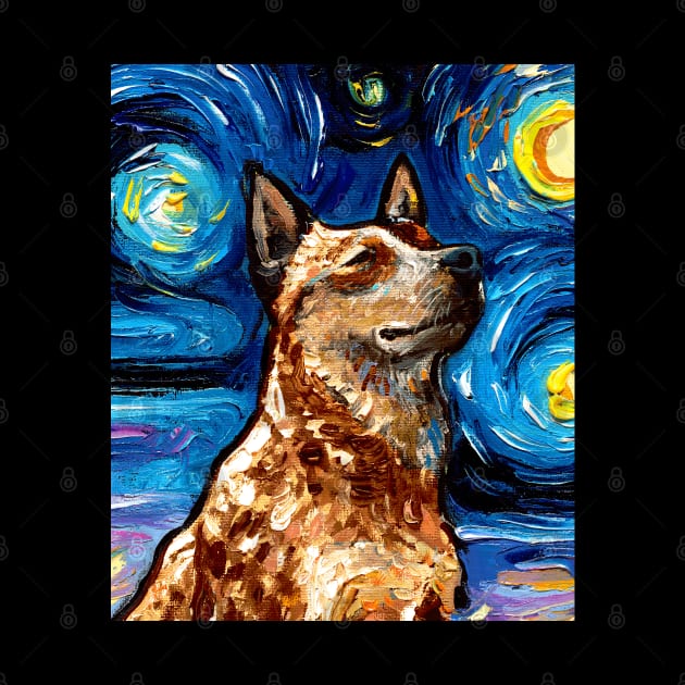 Red Heeler Night (Portrait) by sagittariusgallery