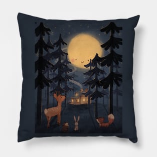 Forest night Pillow