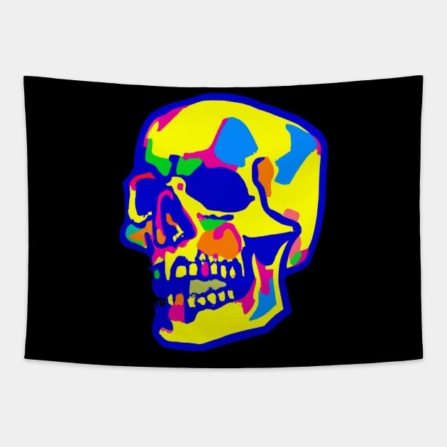 Pop Skull Tapestry by StevenBaucom