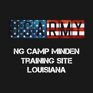 NG Camp Minden Training Site Louisiana US Flag Army T-Shirt