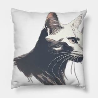 Elegant Feline Majesty Cat Art No. 556 Pillow