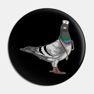 Pigeon Nurse Stethoscope Pin