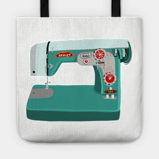 Aqua Sewing Machine Tote