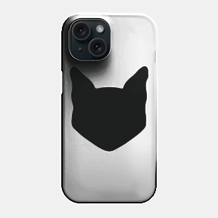 Black Cat Head Phone Case