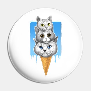 Ice-cream cats Pin