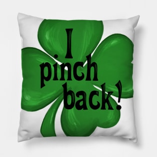 St.Patrick 's Day clover print label Pillow