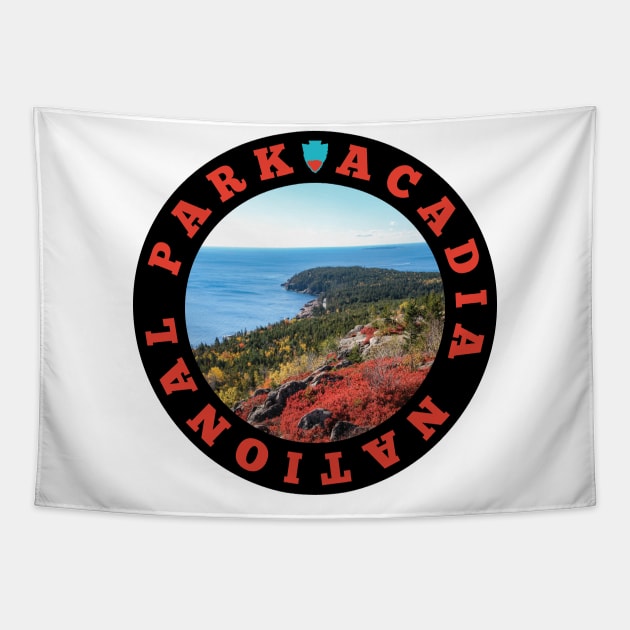 Acadia National Park circle Tapestry by nylebuss