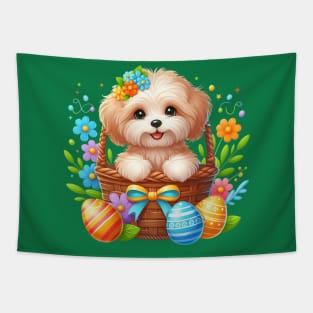 Maltipoo Easter Bunny Tapestry