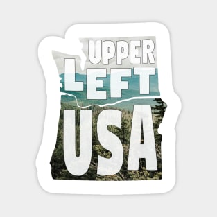 Upper Left USA Pacific Northwest Washington Oregon Magnet