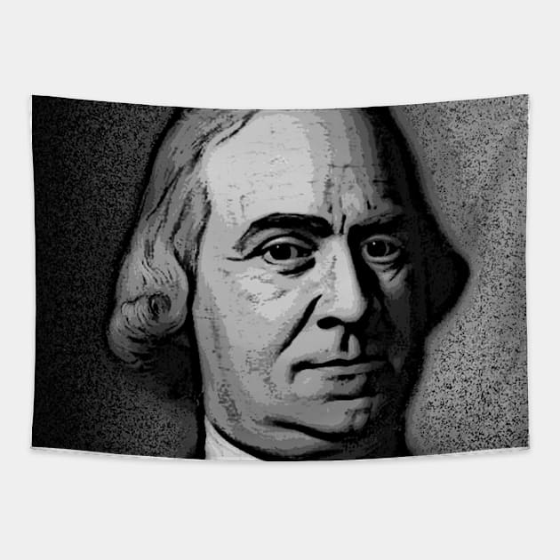 Samuel Adams Black And White Portrait | Samuel Adams Artwork 2 Tapestry by JustLit