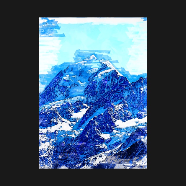 Abstract Mount Cook New Zealand. For Mountain Lovers. by ColortrixArt