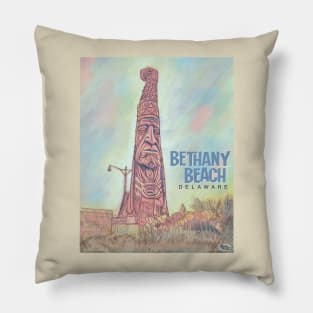 Bethany Beach Chief Little Owl Totem Pillow