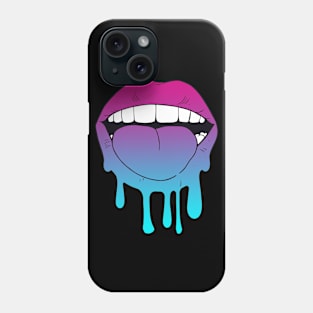 Vaporwave Dripping Lips Tongue Out Phone Case