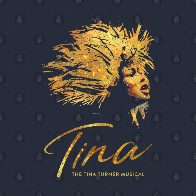 singer tina turner vintage gold silhouette by fooballmayfield