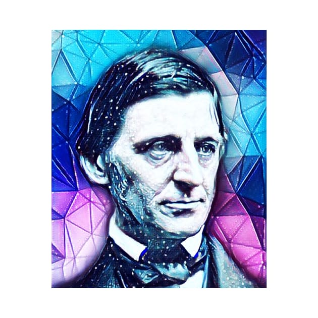 Ralph Waldo Emerson Snowy Portrait | Ralph Waldo Emerson Artwork 5 by JustLit