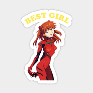 Best Girl Asuka Langley Aesthetic Meme Magnet