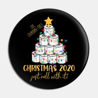 2020 Funny Quarantine Christmas Toilet Paper Light Tree Gift Pin