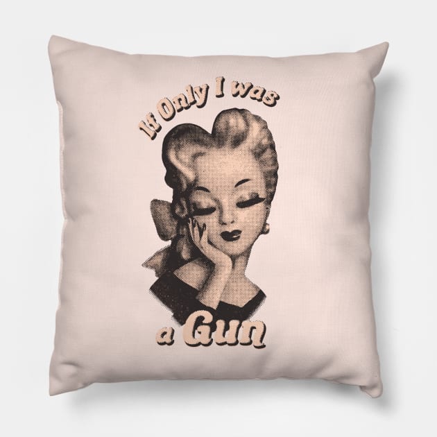 Pro-Choice Sarcastic Pinup Pillow by Marianne Martin