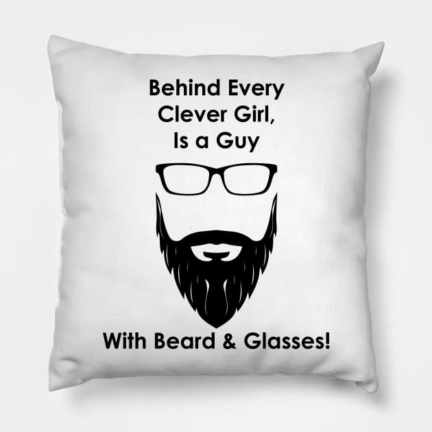 Beard and Glasses Pillow by DesignerDeskStd