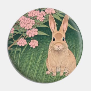 Brown Mini Satin Rabbit Mini Rex Bunny Pin