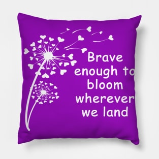 Brave Enough To Bloom, Month of the Military Child 2021 Pillow