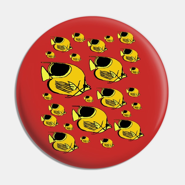 Yellow Sunfish Pin by RockettGraph1cs