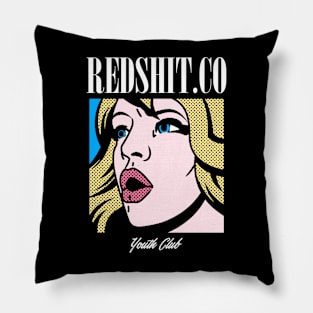 Redshit Halftone Girls Pillow