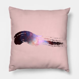 Paint brush stroke galaxy whoosh Pillow