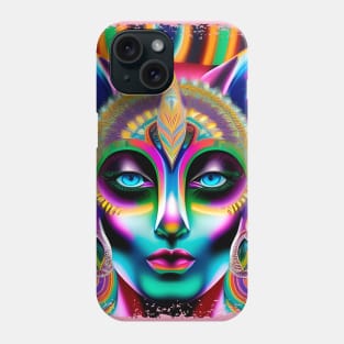 Catgirl DMTfied (26) - Trippy Psychedelic Art Phone Case