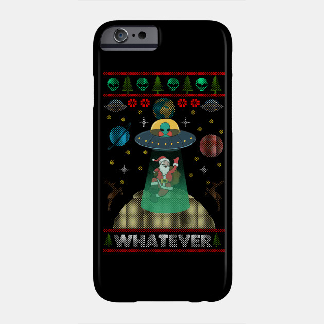 Alien Santa Abduction Ugly Christmas Sweater Alien Christmas Phone Case Teepublic