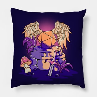 CRITICAL FANTASY rpg role playing dice gaming design Pillow