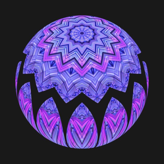 Cool tones mandala in blue and fuchsia by lyle58