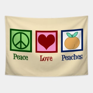 Peace Love Peaches Tapestry