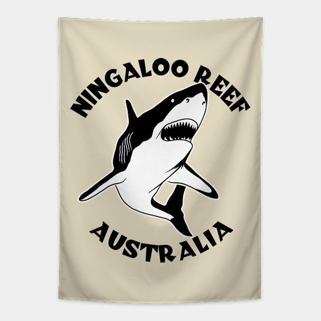 Shark Diving At Ningaloo Reek Tapestry by TMBTM