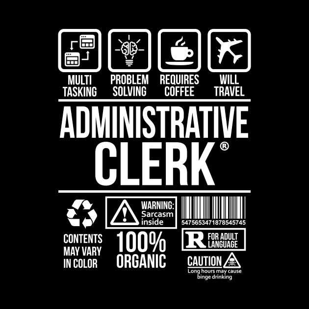 Administrative Clerk T-shirt | Job Profession | #DW by DynamiteWear