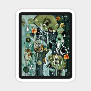 Abstract nasturtium. Magnet