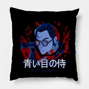 Potrait Blue Eye Samurai Pillow