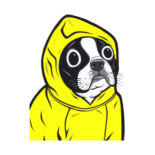 Yellow Boston Terrier Hoodie T-Shirt