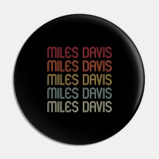 Retro Miles Wordmark Repeat - Vintage Style Pin