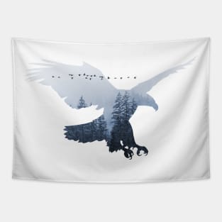 Eagle Animal Forest Wild Nature Free Earth World In Flight Tapestry