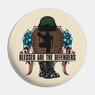 Blessed Are The Defenders Pin